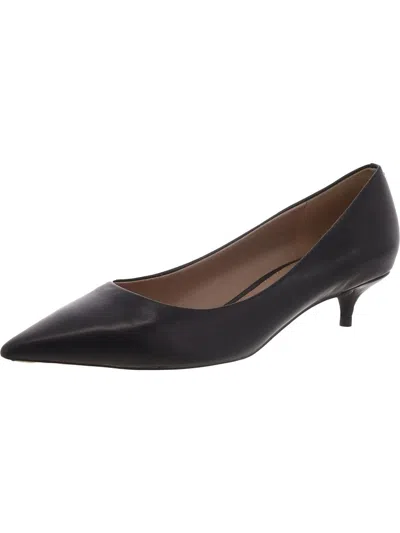 Sam Edelman Womens Faux Leather Slip-on Kitten Heels In Black