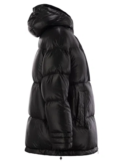 Shop Herno Hooded Over Down Jacket