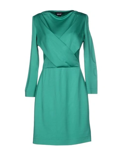 Just Cavalli Short Dress In Green