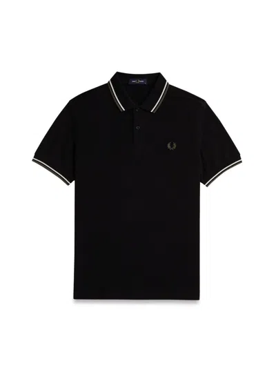 Shop Fred Perry Polo With Logo In Black