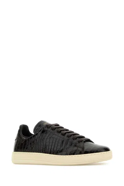 Shop Tom Ford Sneakers In Brown