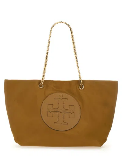 Shop Tory Burch Ella Shopping Bag In Beige