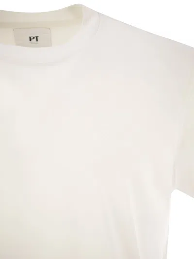 Pt Torino White Silk Blend T-shirt