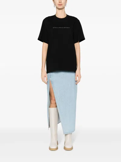 Stella Mccartney T-shirt With Logo Print And Crew Neckline