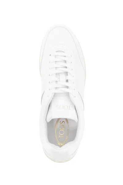 Shop Tod's Leather Sneaker Tabs With