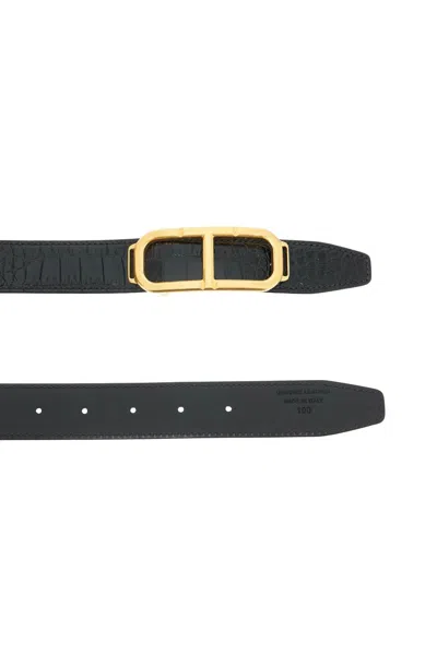 Shop Tom Ford Reversible Belt With T Buckle