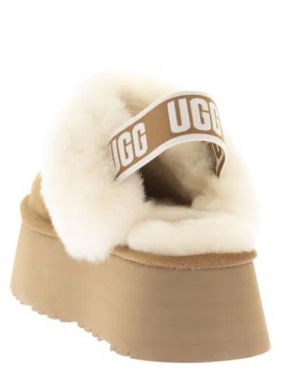 Ugg Sabot Platform In Suede And Shearling
