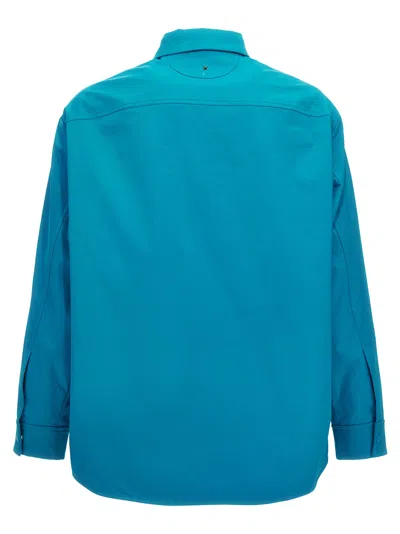 Valentino Shirt Jacket Nylon Chest Pockets In Blue
