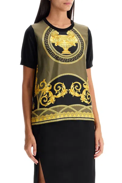 Shop Versace Knitted T Shirt 'the Cup Of The