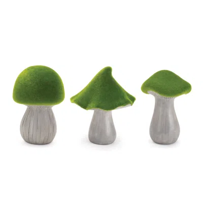 Houzbling Mushroom (set Of 3) 6.5"h Terra Cotta