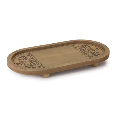 Houzbling Tray (set Of 2) 14.25"l X 7.25"w X 1.75"h Wood/mdf