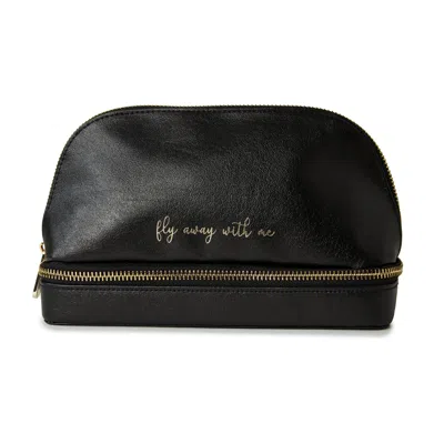 Wolf 886102 Black Leather Dual Jewelry Organizer - Fly Away With Me In Black