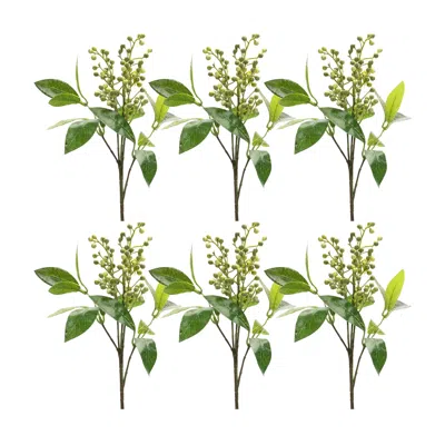 Houzbling Berry Spray (set Of 6) 16"h Plastic/polyester