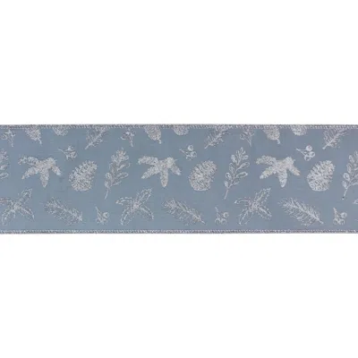Houzbling 4" X 10 Yds. Ribbon Wired Polyester