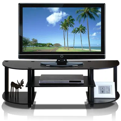 Furinno Turn-s-tube Wide Tv Entertainment Center, Espresso/black
