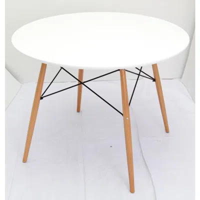 Creative Images Mdf Round Top W/ Natural Beech Wood Legs