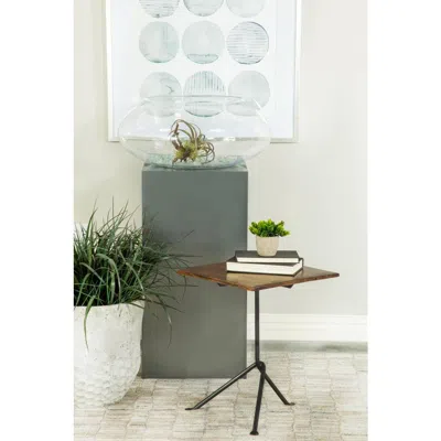 Coaster Co. Of America Heitor Square Accent Table With Tripod Legs Dark Brown And Metal