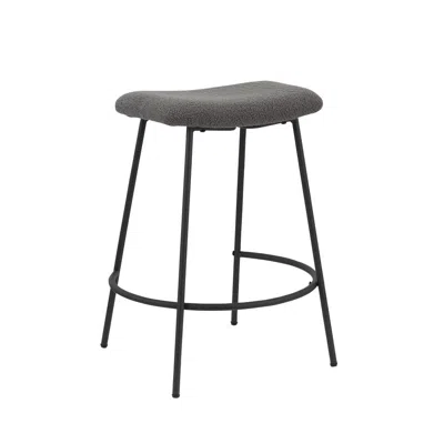 Creative Images Teddy Fabric 25.5''h Stool With Metal Leg, Set Of 2