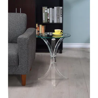 Coaster Co. Of America Laning Round Accent Table Clear