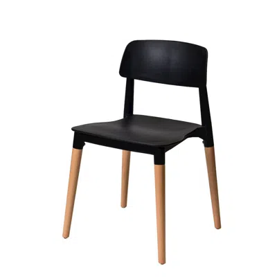 Csp Commerical Seating Products Mid Century Modern Black Dining Chairs