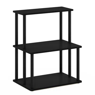 Furinno Turn-n-tube 3-tier Toolless Kitchen Storage Shelf, Americano/black