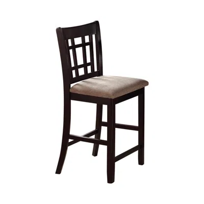 Coaster Co. Of America Lavon Lattice Back Counter Stools Tan And Espresso (set Of 2)