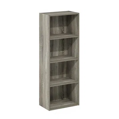 Furinno Luder 4-tier Open Shelf Bookcase, French Oak