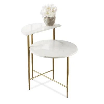Steve Silver Patna White Marble Top Accent Cabinet