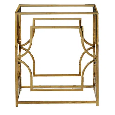 Best Master Furniture Herk Gold Plated Dining Table Base Only
