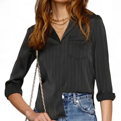 Heartloom Flora Shirt In Black In Black