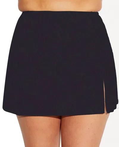 Fit 4 U Women's Cover Up Skirt - Plus In Black In Black