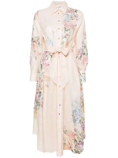 Shop Zimmermann Halliday Floral Shirt Dress