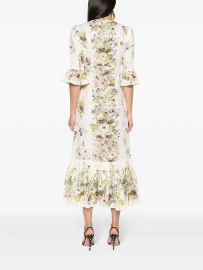 Shop Zimmermann Halliday Long Floral Dress