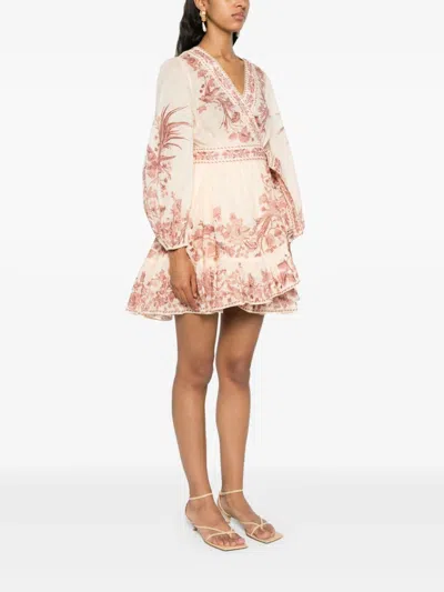 Shop Zimmermann Short Waverly Wrap Dress