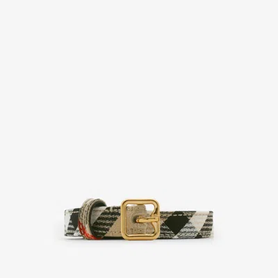 Burberry Checkered B-buckle Belt In Sand