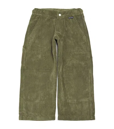 Shop Palm Angels Corduroy Straight Trousers (4-12+ Years) In Green