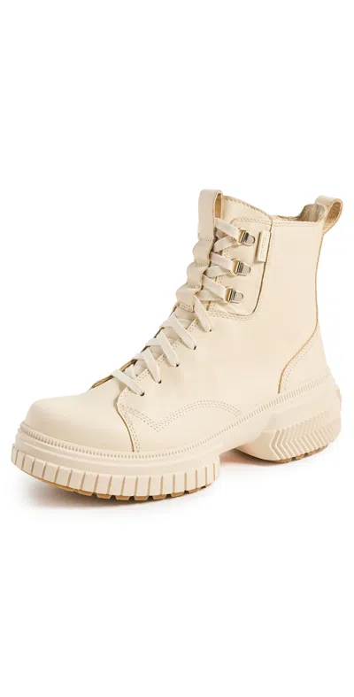 Sorel Ona Ave Lace Boots Honey White/sea Salt In Honey White/sea Salt