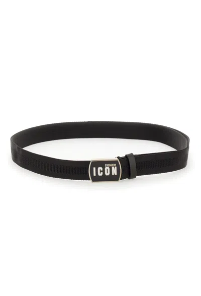 Shop Dsquared2 Belt Be Icon In Black