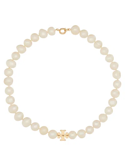 Shop Tory Burch Kira Necklace With Pearl In Gold