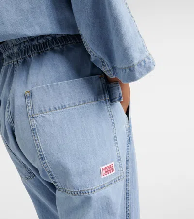 Bottega Veneta Light Bleached Elasticated Denim In Blau