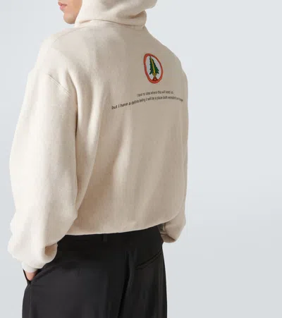 Undercover Printed Cotton Hoodie In White