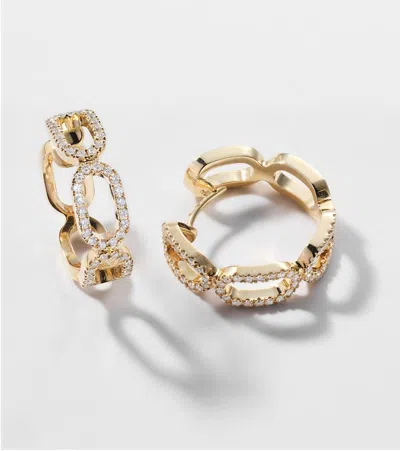 Bucherer Fine Jewellery Link 18kt Gold Earrings With Diamonds In Gold