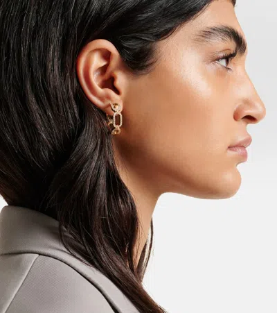 Bucherer Fine Jewellery Link 18kt Gold Earrings With Diamonds In Gold