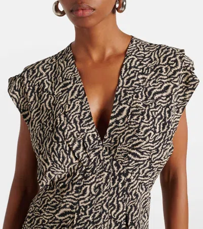 Isabel Marant Étoile Epolia Printed Midi Dress In Black