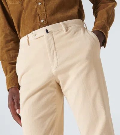 Incotex Pressed-crease Slim-cut Chinos In Neutrals