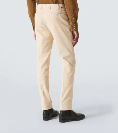 Incotex Pressed-crease Slim-cut Chinos In Neutrals
