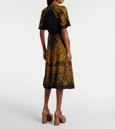 Shop Etro Paisley Midi Dress In Black