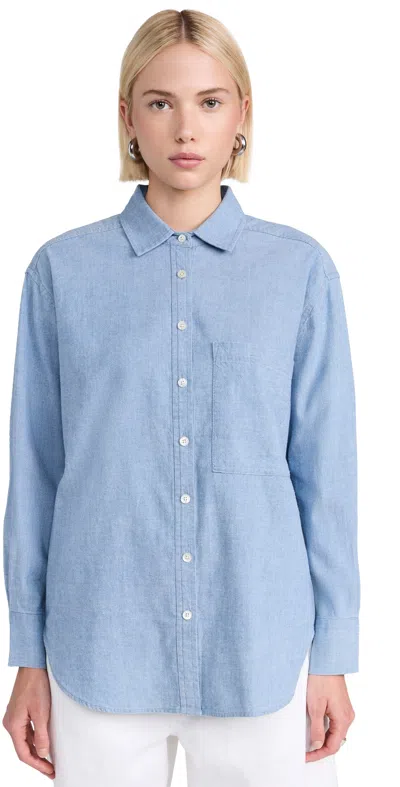 Ayr The Deep End Button Down Shirt Indigo Oxford In Indigo Oxford