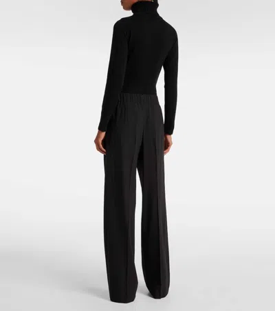 Dolce & Gabbana High-waisted Wide-leg Trousers In Black
