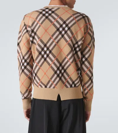 Burberry Ered Wool And Mohair Pullover Sweater In Beige